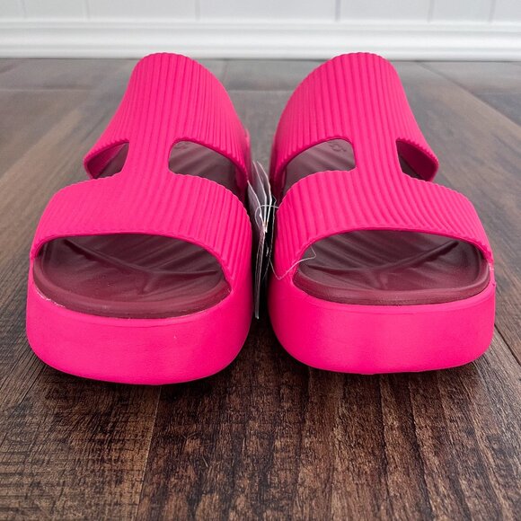 Crocs Getaway Groove Platform H Strap Sandal # 210701 Size 7 Dragon Fruit Pink - Picture 4 of 14